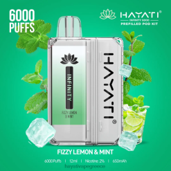 Hayati Infinity 6000 κιτ λοβών ανθρακούχο λεμόνι & μέντα F402H147 Hayati Vape Company