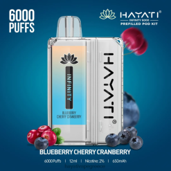 Hayati Infinity 6000 κιτ λοβών βατόμουρο κεράσι κράνμπερι F402H145 Hayati Flavour List