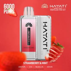 Hayati Infinity 6000 κιτ λοβών φράουλα & μέντα F402H160 Hayati Vape Price