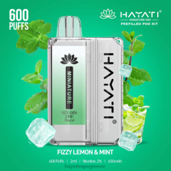 Hayati Miniature 600 κιτ λοβών ανθρακούχο λεμόνι & μέντα F402H33 Hayati Vape Greece