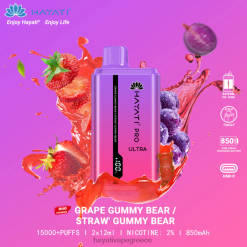 Hayati Pro Ultra μιας χρήσης 15000 τζούρες σταφύλι gummy bear/φράουλα gummy bear F402H221 Hayati Greece
